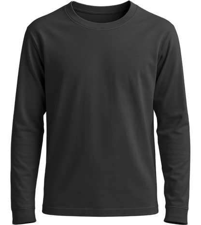 Premium kids long sleeve t-shirt_DEEP BLACK_front