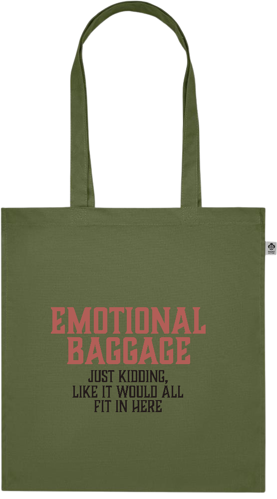 Emotional Baggage Design - Premium colored organic cotton tote bag_GREEN_front