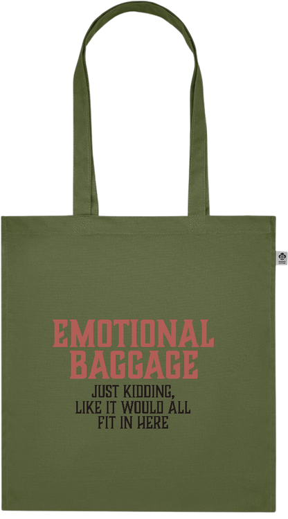 Emotional Baggage Design - Premium colored organic cotton tote bag_GREEN_front