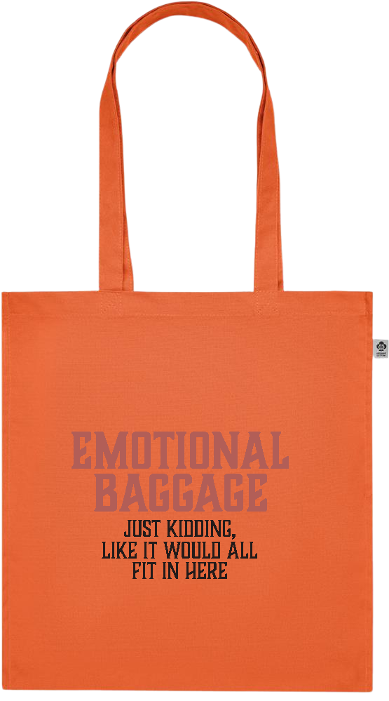 Emotional Baggage Design - Premium colored organic cotton tote bag_ORANGE_front