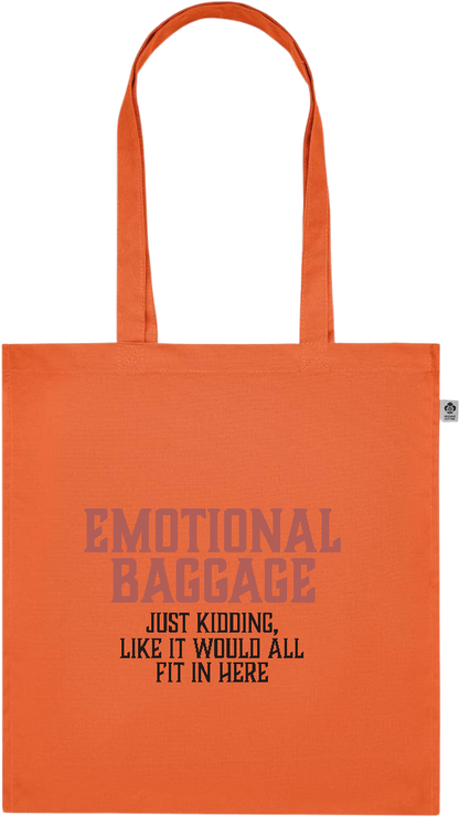 Emotional Baggage Design - Premium colored organic cotton tote bag_ORANGE_front