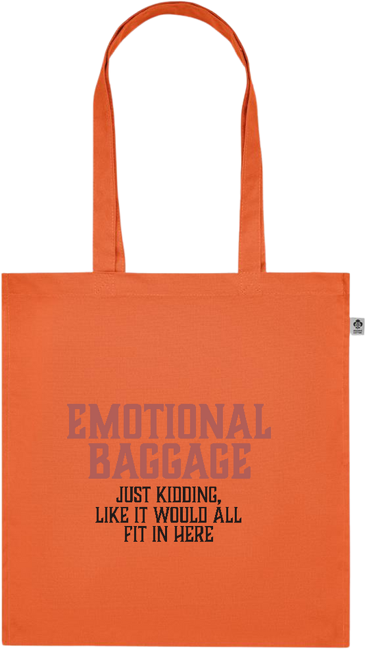 Emotional Baggage Design - Premium colored organic cotton tote bag_ORANGE_front