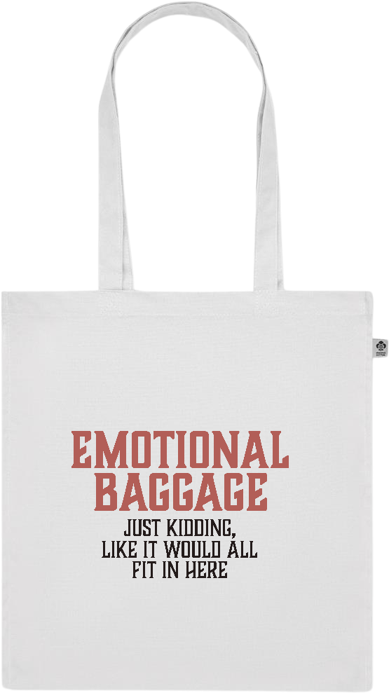 Emotional Baggage Design - Premium colored organic cotton tote bag_WHITE_front