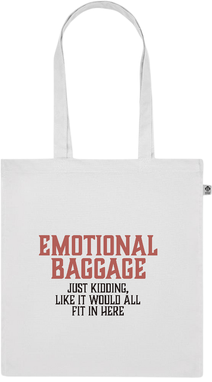 Emotional Baggage Design - Premium colored organic cotton tote bag_WHITE_front