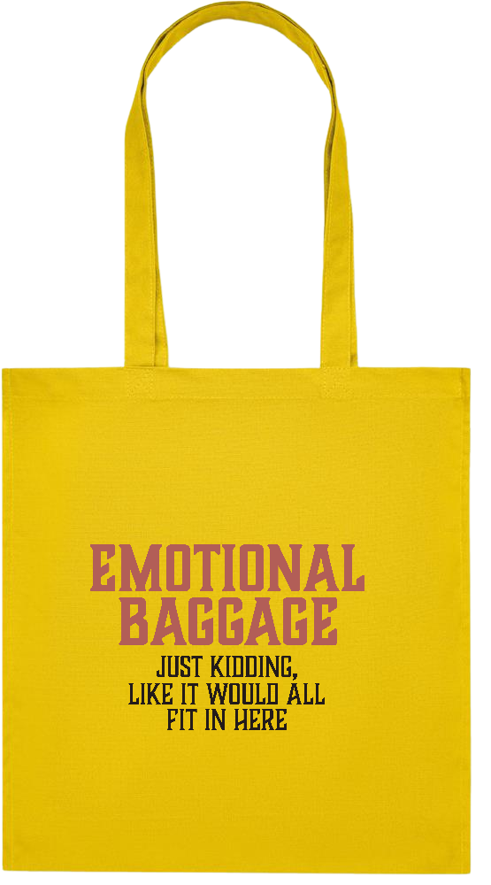 Emotional Baggage Design - Premium colored organic cotton tote bag_YELLOW_front