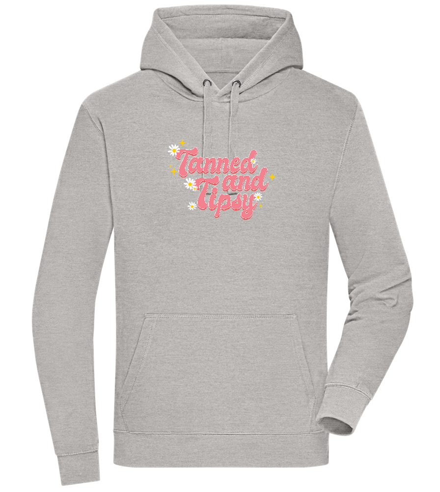 Tanned and Tipsy Design - Premium unisex hoodie_ORION GREY II_front