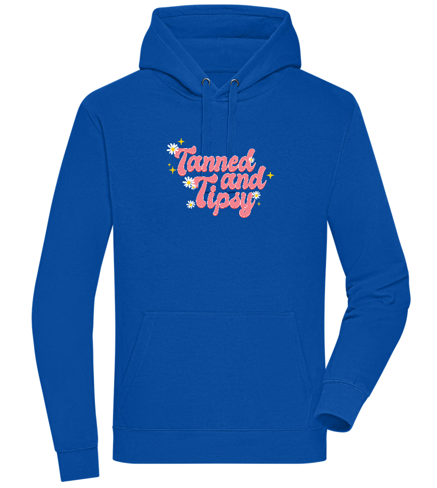 Tanned and Tipsy Design - Premium unisex hoodie_ROYAL_front