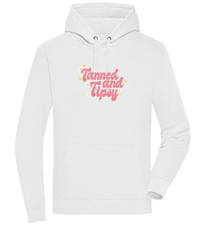 Tanned and Tipsy Design - Premium unisex hoodie_WHITE_front