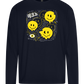 Distorted Smileys Design - Premium men's long sleeve t-shirt_FRENCH NAVY_front