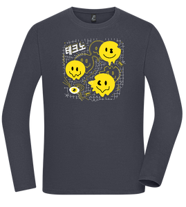 Distorted Smileys Design - Premium men's long sleeve t-shirt