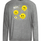 Distorted Smileys Design - Premium men's long sleeve t-shirt_ORION GREY_front