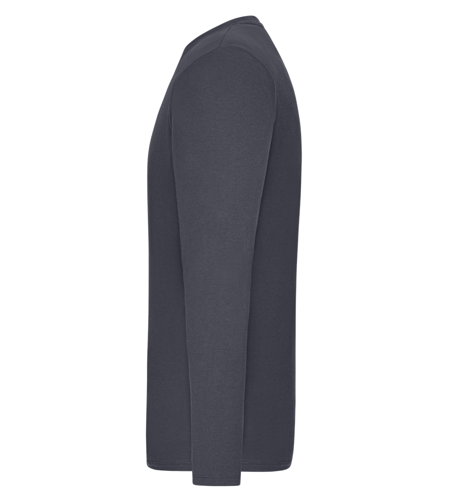 Distorted Smileys Design - Premium men's long sleeve t-shirt_MOUSE GREY_left