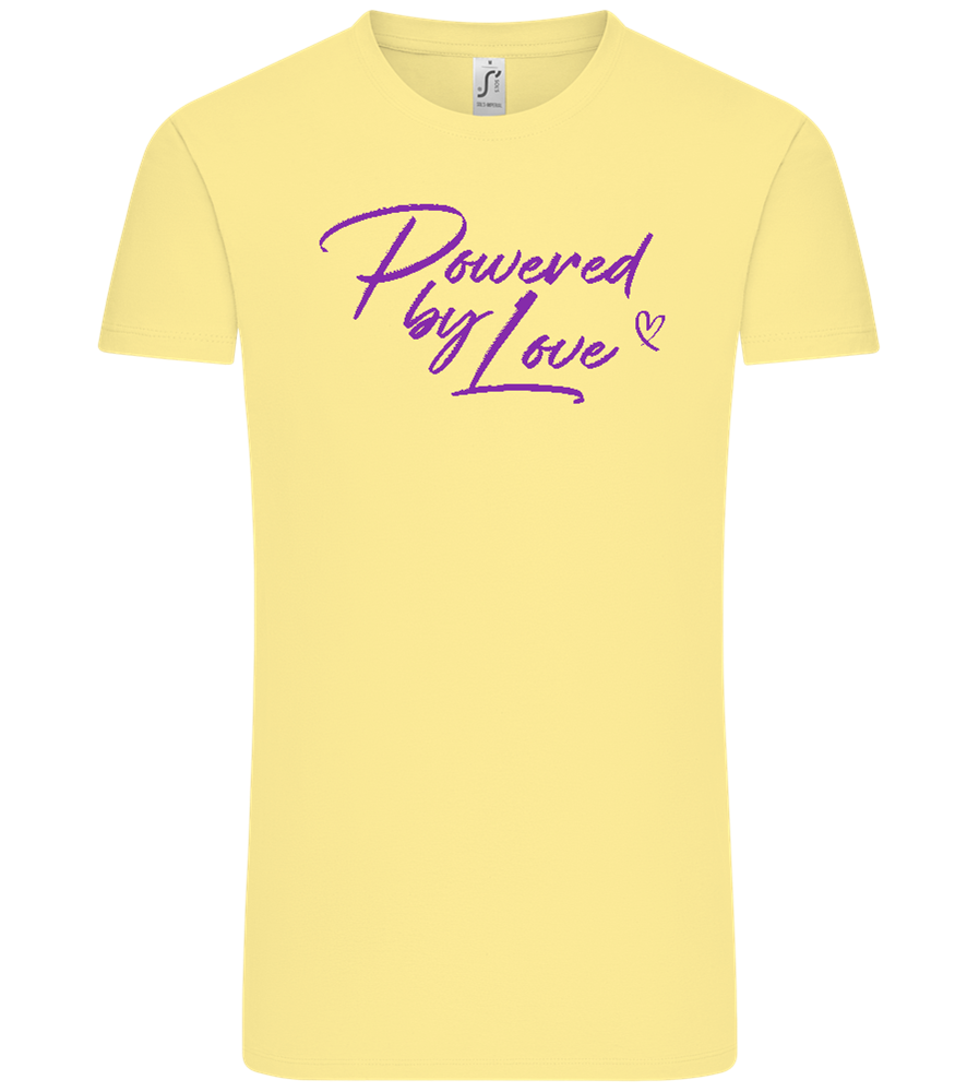 Powered By Love Design - Comfort Unisex T-Shirt_AMARELO CLARO_front