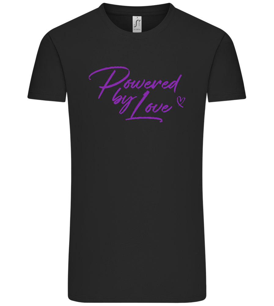Powered By Love Design - Comfort Unisex T-Shirt_DEEP BLACK_front