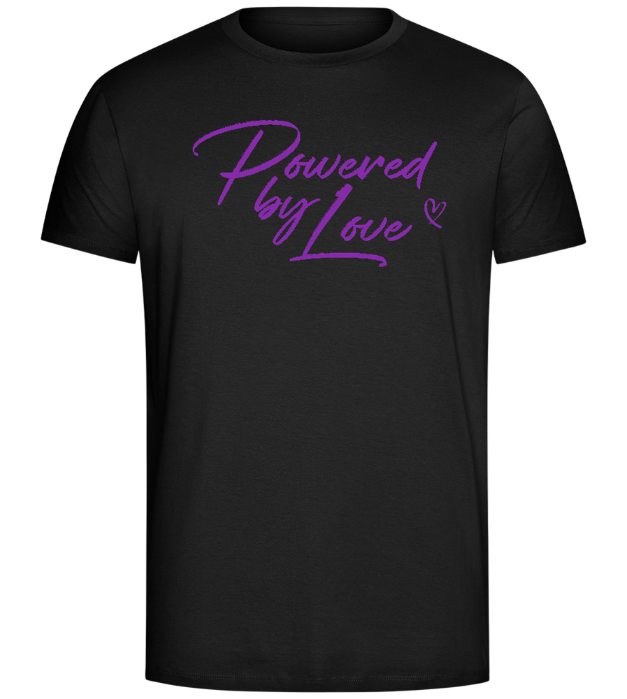 Powered By Love Design - Comfort Unisex T-Shirt_DEEP BLACK_front