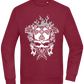 Skull With Flames Design - Comfort Essential Unisex Sweater_BORDEAUX_front