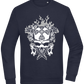 Skull With Flames Design - Comfort Essential Unisex Sweater_FRENCH NAVY_front