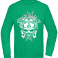 Skull With Flames Design - Comfort Essential Unisex Sweater_MEADOW GREEN_front