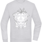 Skull With Flames Design - Comfort Essential Unisex Sweater_ORION GREY II_front