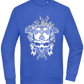 Skull With Flames Design - Comfort Essential Unisex Sweater_ROYAL_front