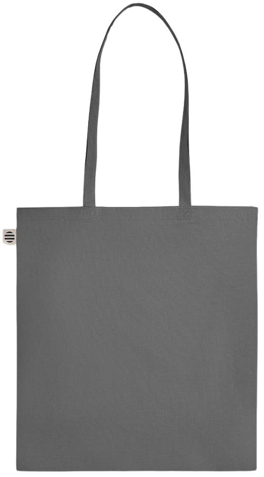 Zodiac Libra Design - Essential colored organic cotton tote bag_STONE GREY_back