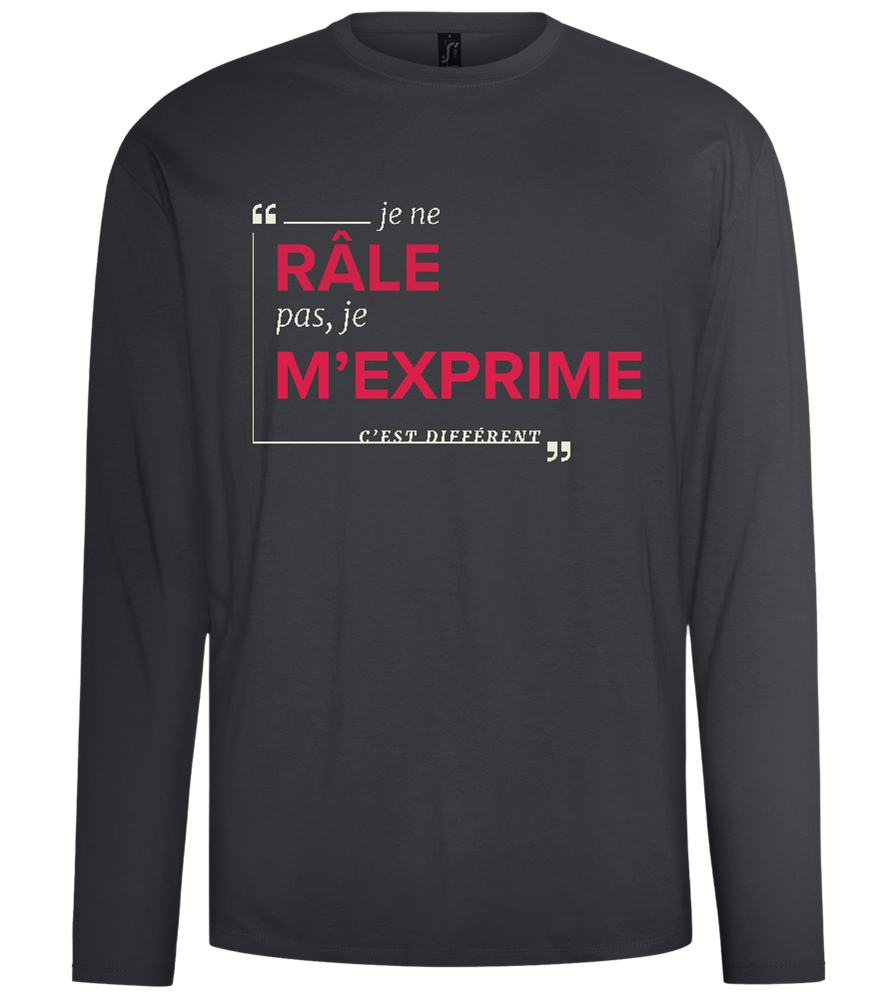 Express Yourself Design - Comfort men's long sleeve t-shirt_DARK GRAY_front