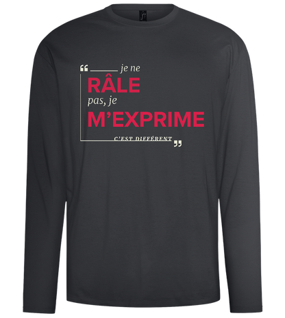 Express Yourself Design - Comfort men's long sleeve t-shirt_DARK GRAY_front