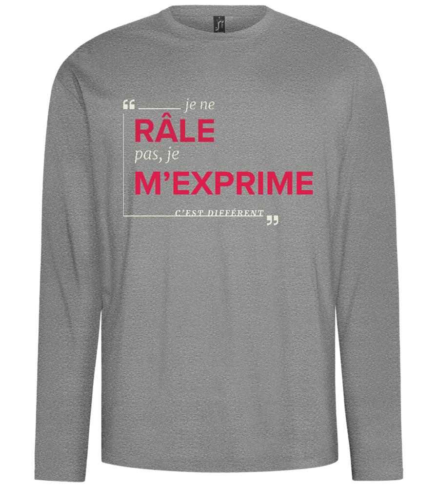 Express Yourself Design - Comfort men's long sleeve t-shirt_ORION GREY_front