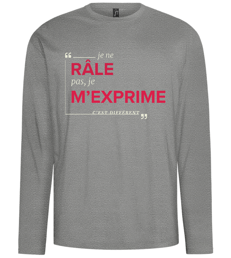 Express Yourself Design - Comfort men's long sleeve t-shirt_ORION GREY_front