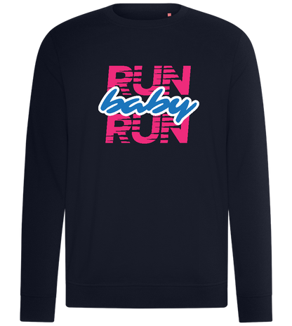 Run Baby Run Design - Comfort unisex sweater_FRENCH NAVY_front