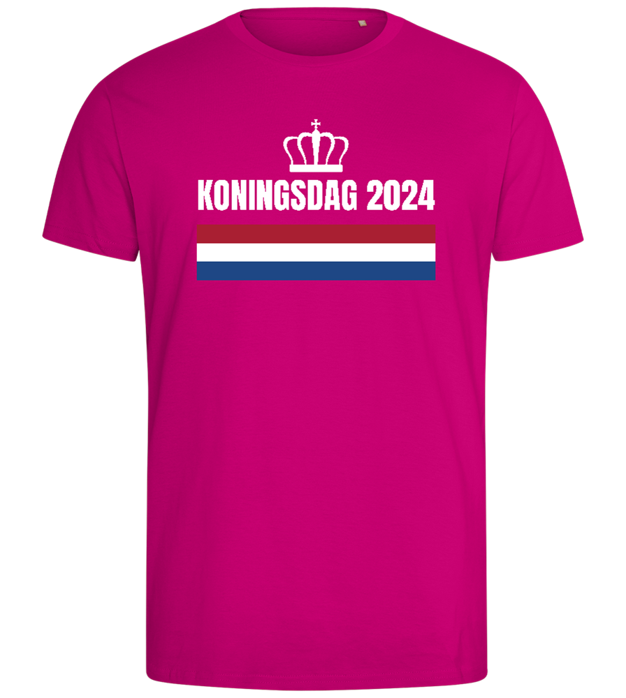 Kingsday Flag Design - Comfort men's fitted t-shirt_FUCHSIA_front