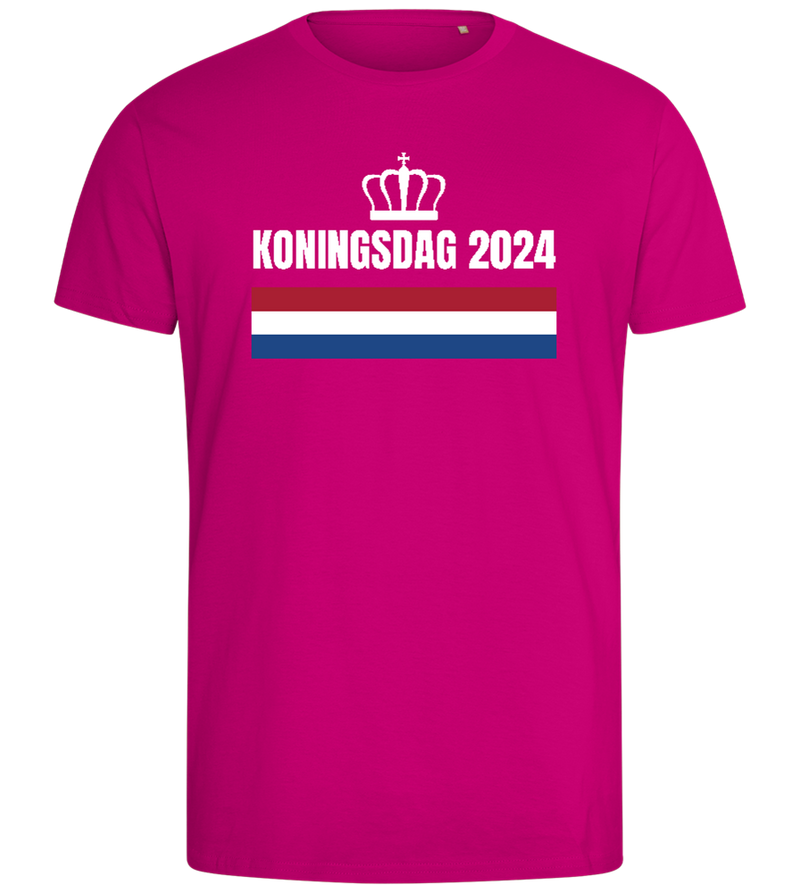 Kingsday Flag Design - Comfort men's fitted t-shirt_FUCHSIA_front