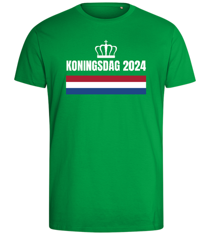 Kingsday Flag Design - Comfort men's fitted t-shirt_MEADOW GREEN_front