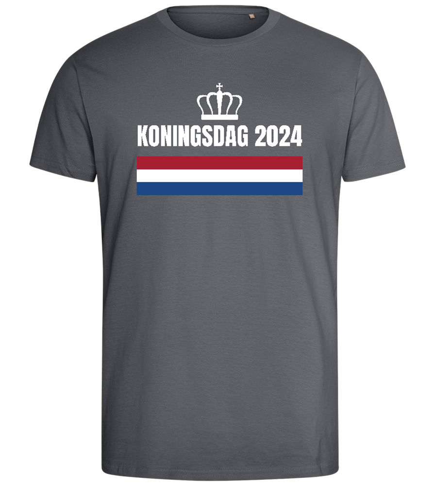 Kingsday Flag Design - Comfort men's fitted t-shirt_MOUSE GREY_front