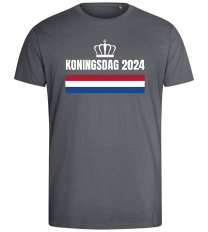 Kingsday Flag Design - Comfort men's fitted t-shirt_MOUSE GREY_front