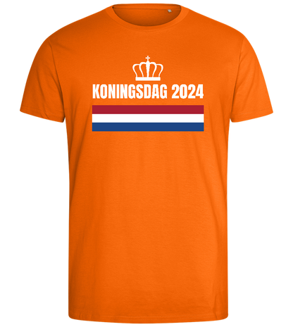 Kingsday Flag Design - Comfort men's fitted t-shirt_ORANGE_front