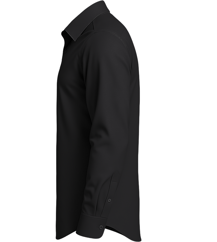 Comfort men's long sleeve stretch dress shirt_BLACK_left