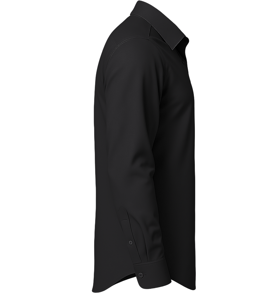 Comfort men's long sleeve stretch dress shirt_BLACK_right