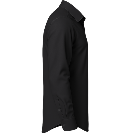 Comfort men's long sleeve stretch dress shirt_BLACK_right