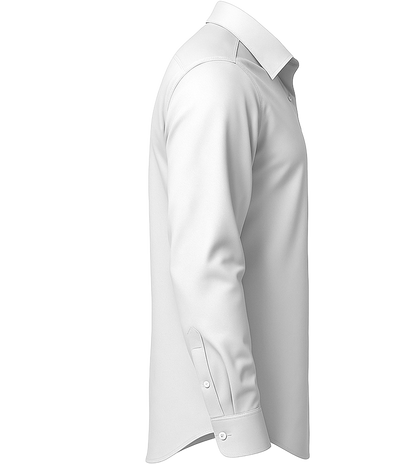 Comfort men's long sleeve stretch dress shirt_WHITE_right