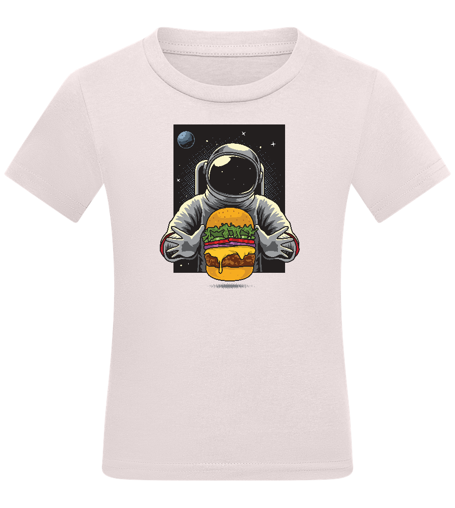 Spaceman Burger Design - Comfort kids fitted t-shirt_LIGHT PINK_front