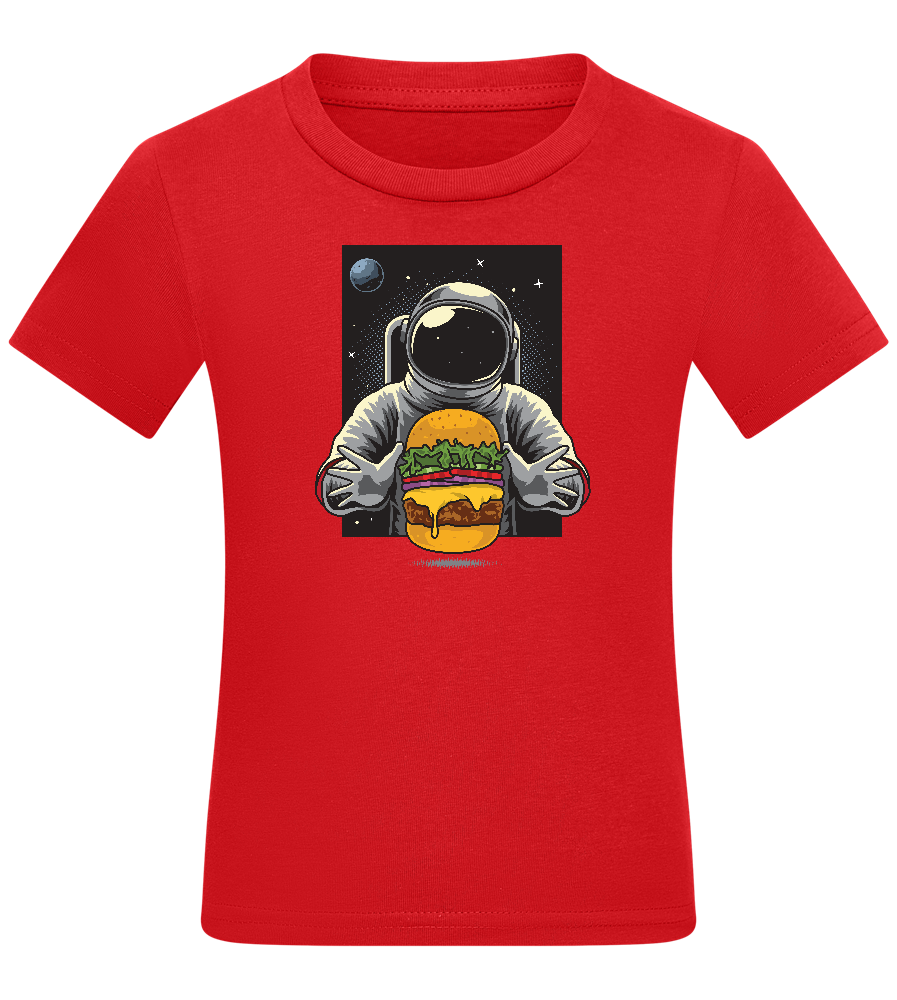 Spaceman Burger Design - Comfort kids fitted t-shirt_RED_front