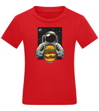 Spaceman Burger Design - Comfort kids fitted t-shirt_RED_front