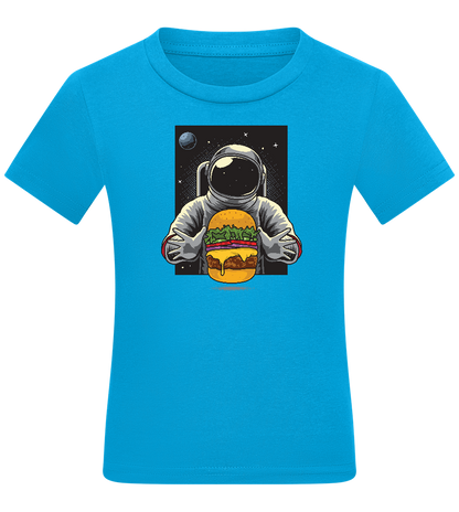 Spaceman Burger Design - Comfort kids fitted t-shirt_TURQUOISE_front