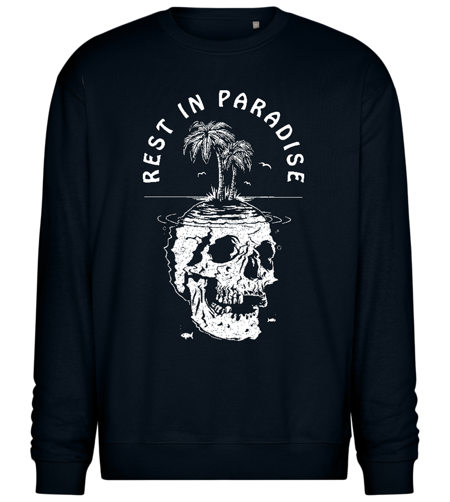 Rest In Paradise Island Design - Comfort Essential Unisex Sweater_BLACK_front