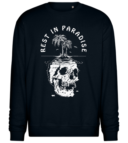 Rest In Paradise Island Design - Comfort Essential Unisex Sweater_BLACK_front