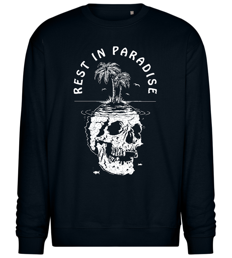 Rest In Paradise Island Design - Comfort Essential Unisex Sweater_BLACK_front