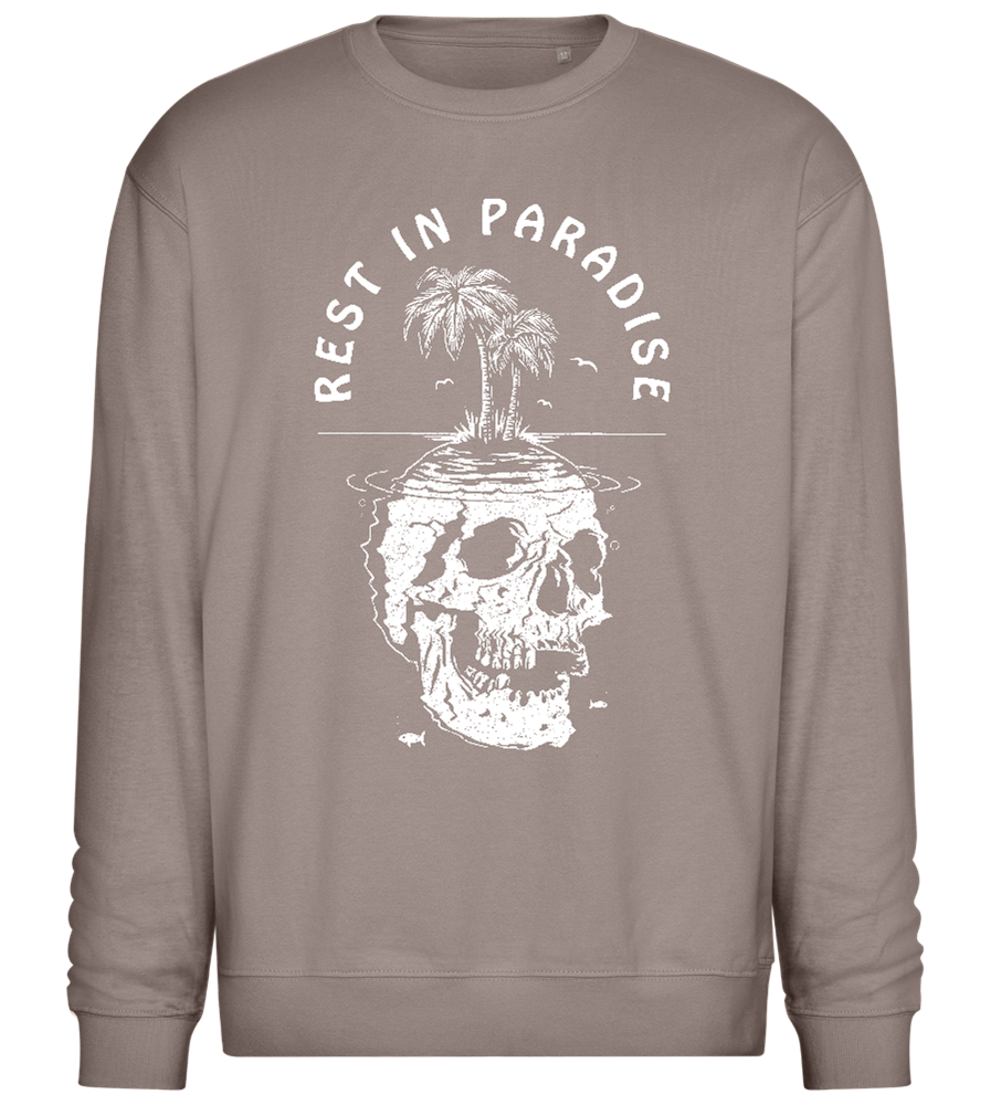 Rest In Paradise Island Design - Comfort Essential Unisex Sweater_CHARCOAL CHIN_front