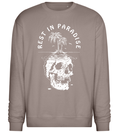 Rest In Paradise Island Design - Comfort Essential Unisex Sweater_CHARCOAL CHIN_front