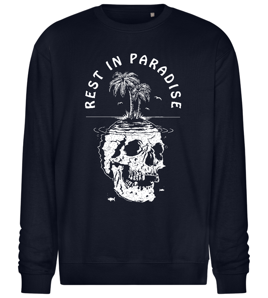 Rest In Paradise Island Design - Comfort Essential Unisex Sweater_FRENCH NAVY_front